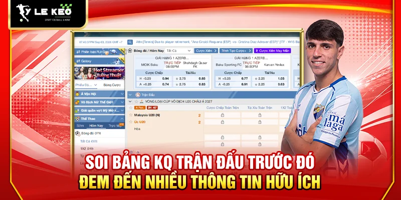 Soi bảng KQ trận đấu trước đó đem đến nhiều thông tin hữu ích
